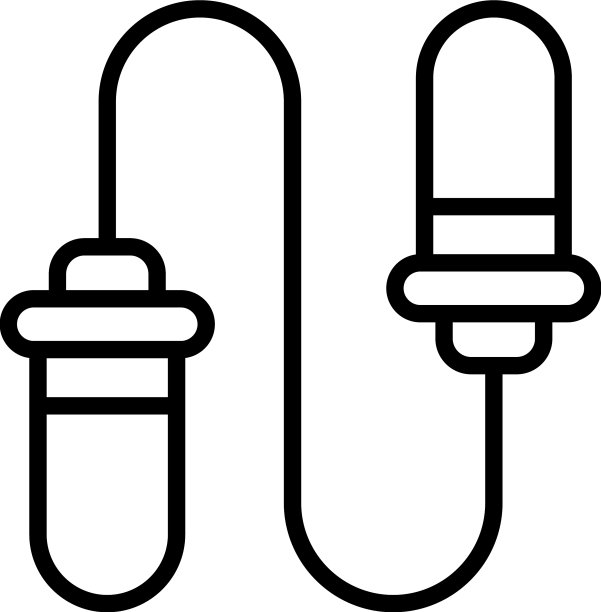 健身跳跃图标轮廓训练绳图片下载