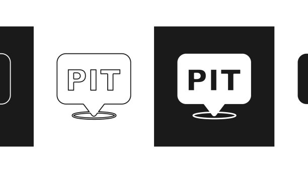 设置停站图标孤立的黑色和白色图片下载