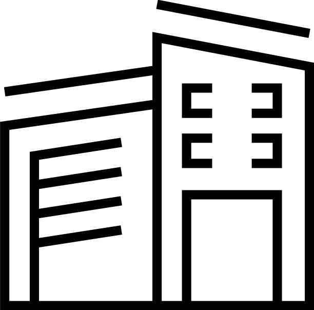 车库别墅图标勾勒现代住宅图片下载