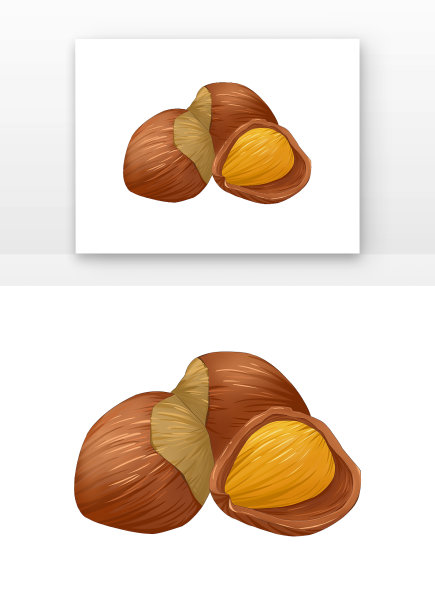 褐色的板栗秋分特产元素图片下载