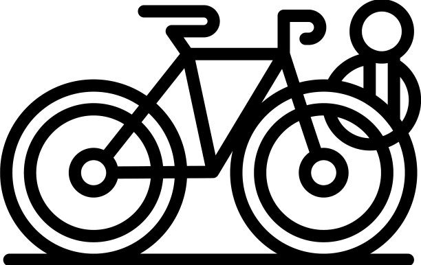 自行车有线停车图标轮廓公园图片下载