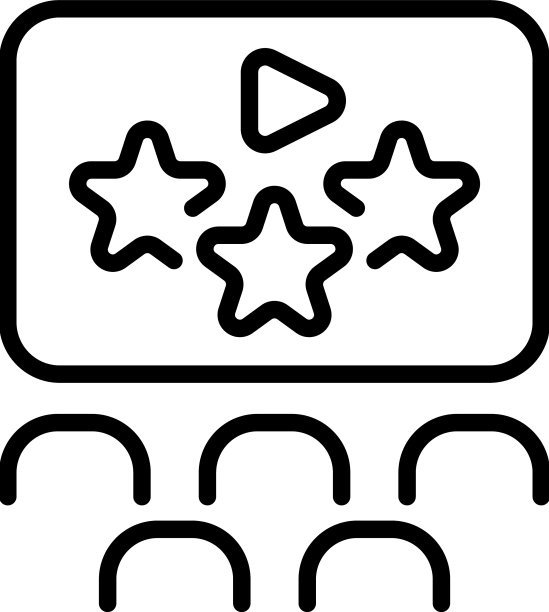 电影放映图标轮廓电影活动图片下载