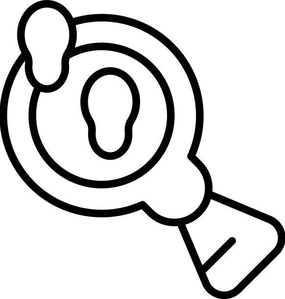 放大镜搜索图标轮廓警察图片下载