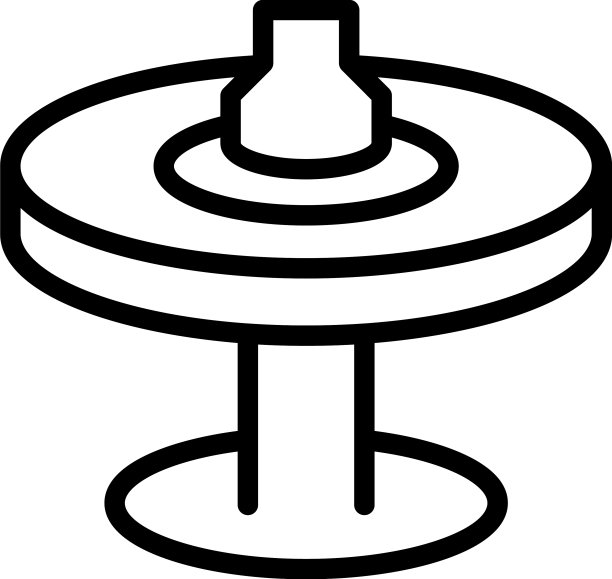 陶器桌子图标轮廓工坊艺术图片下载