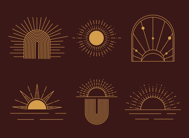 一套波西米亚标志图片下载