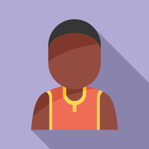 非洲部落男人图标扁平快乐的人图片下载