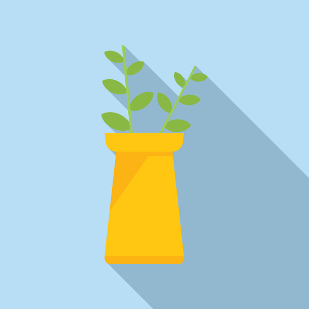 植物花瓶图标平室内房子图片下载