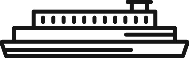 载货渡轮图标轮廓河船图片下载