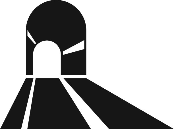 隧道入口图标简单车路图片下载