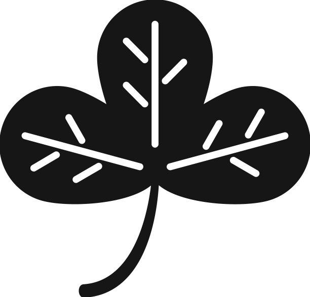 生态三叶草图标爱尔兰好运图片下载