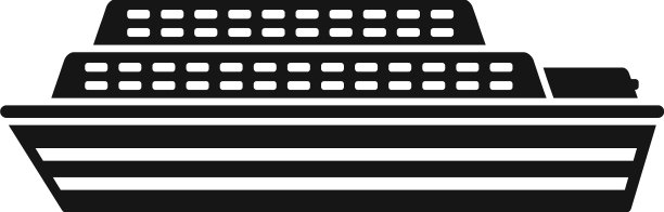 快速渡轮图标简单河船图片下载