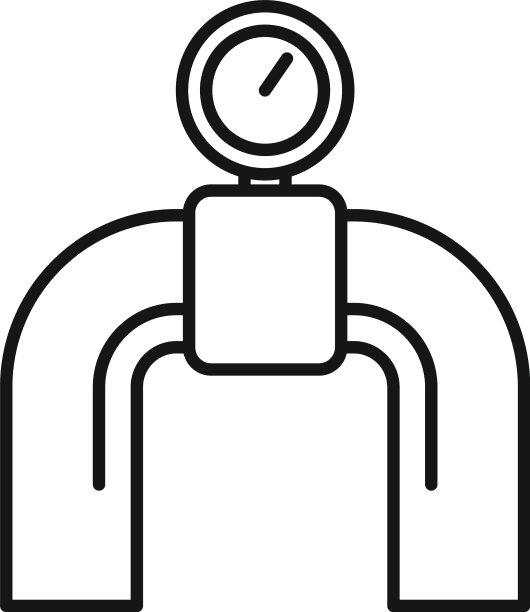 水管控制图标轮廓金属管图片下载