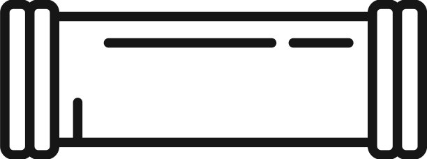 管道接头图标轮廓排水系统图片下载