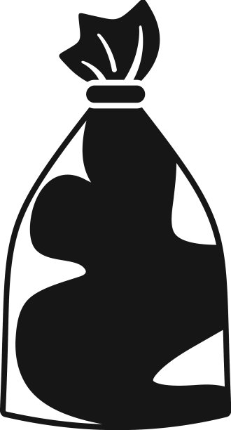 垃圾袋图标简单有机回收图片下载