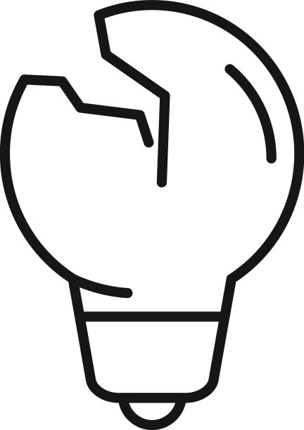 灯泡垃圾图标轮廓垃圾垃圾图片下载