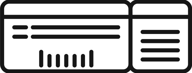 假日机票图标大纲飞旅行图片下载