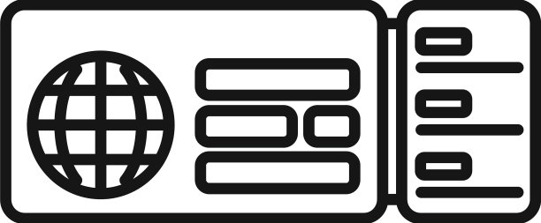 机票图标轮廓飞机图片下载