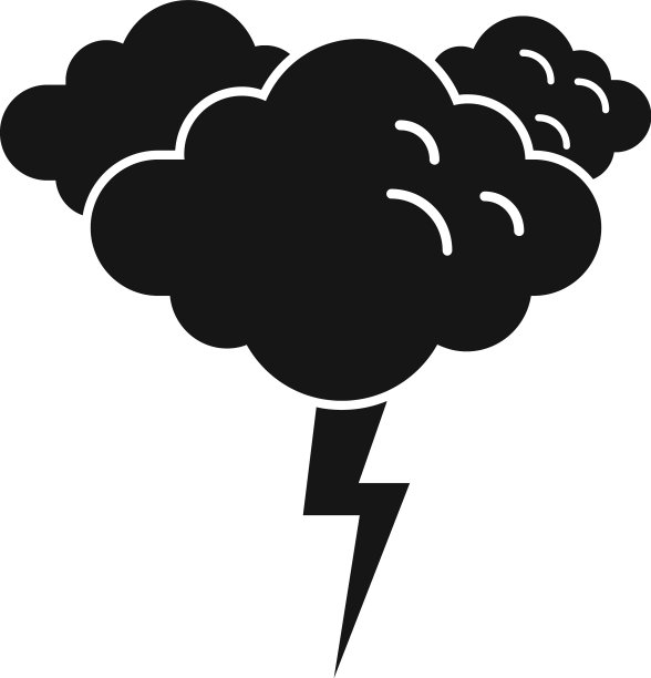 雷暴云图标简单的暴风骤雨图片下载