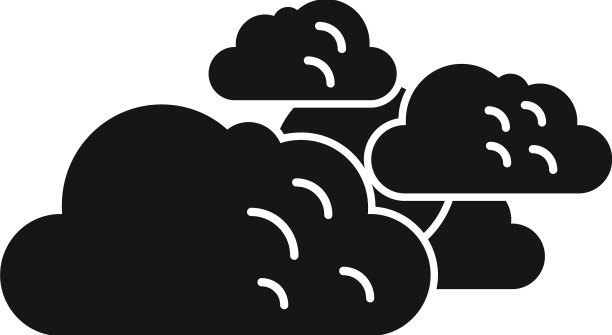 多云的太阳图标简单的寒冷的阳光图片下载