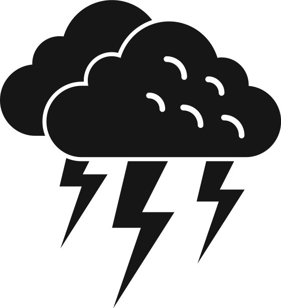 夏日风暴图标简单的雨云图片下载
