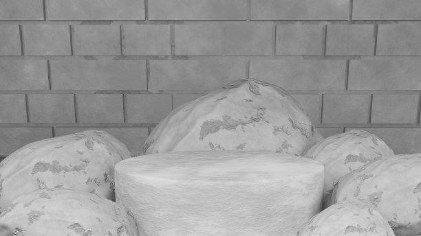 产品展示和讲台展示，几何概念。3 d渲染。图片下载