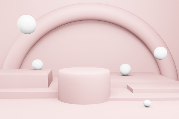 产品展示和讲台展示，几何概念。3 d渲染。图片下载