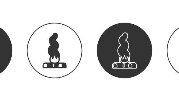 黑色篝火图标孤立在白色背景图片下载