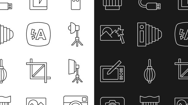 为摄影相机设置线软盒照明电池图片下载