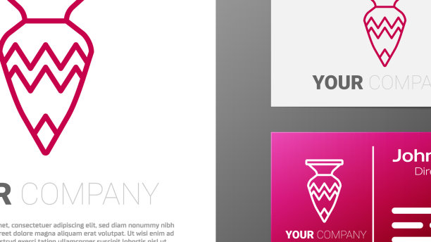 象形线埃及花瓶图标孤立在白色图片下载