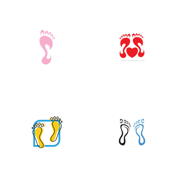 脚部护理标志设计理念标志性的脚部标志图片下载
