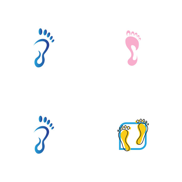 脚部护理标志设计理念标志性的脚部标志图片下载