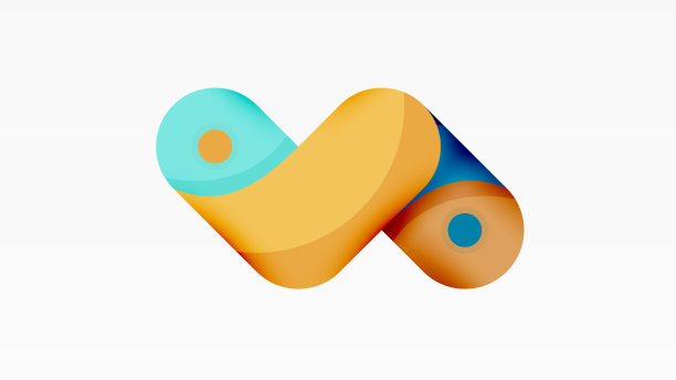 创意几何壁纸圆形箭头形状图片下载