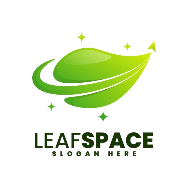 矢量插图叶空间梯度彩色风格。图片下载