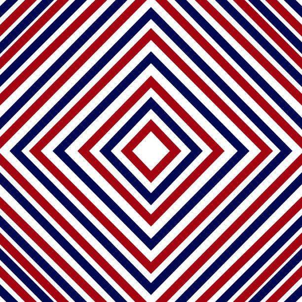 无缝图案几何图案条纹背景无缝纹理红蓝白现代图形图案图片下载