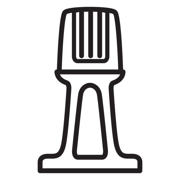 无线麦克风。播客图标，语音记录线艺术。图片下载