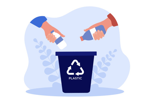 手里拿着塑料瓶扔进垃圾桶图片下载