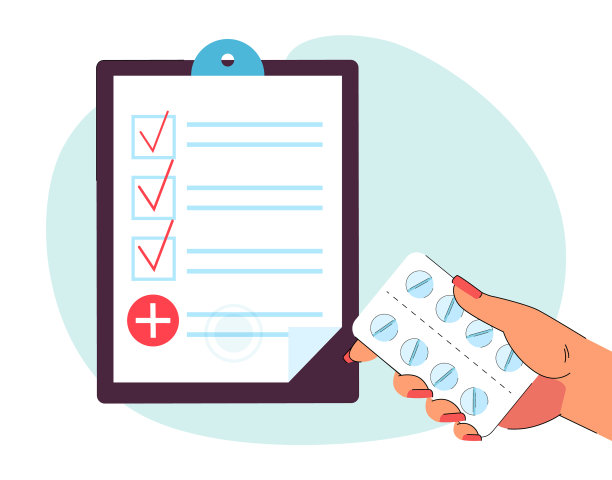 医疗处方和手持药片水泡图片下载