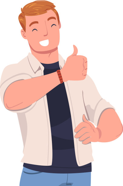 男人性格表现出积极向上的大拇指图片下载