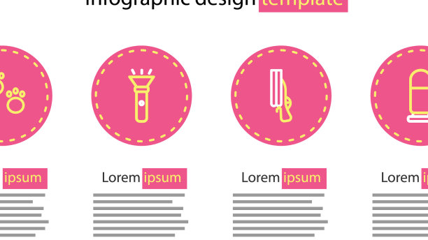 设置线，霰弹枪，子弹，手电筒和爪印图片下载