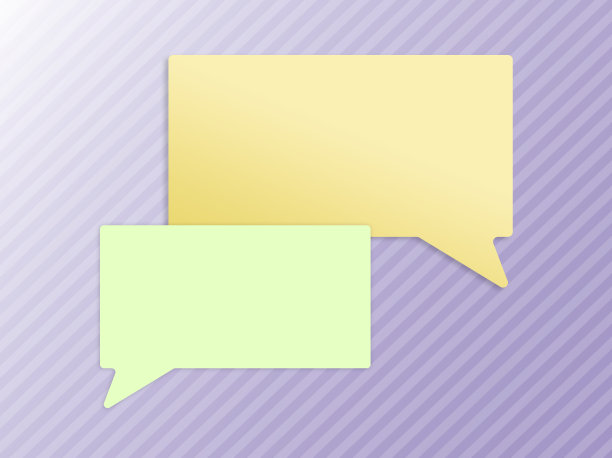 矩形聊天与复制空间在创意背景。条纹上的空白颜色交流气泡的设计。它正在显示网页横幅和广告。图片下载