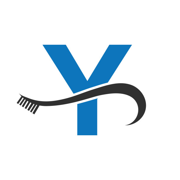 字母Y与牙齿刷Logo设计概念的牙齿护理牙科Logo模板图片下载