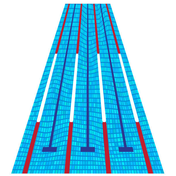 运动游泳池纹理。透明波面反射。蓝色马赛克背景图片下载