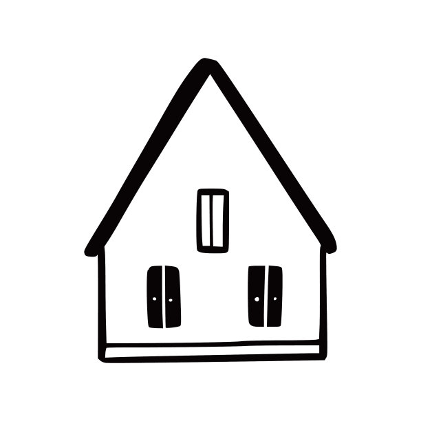 手绘可爱的房子涂鸦图片下载