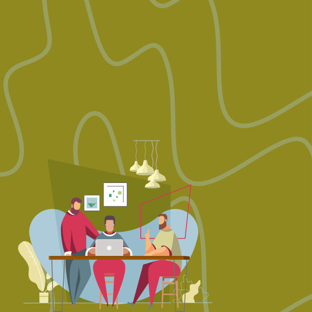 三个同事在办公室开会，分享想法，展示最新的项目计划想法。合作伙伴讨论未来的策略管理最新的任务。图片下载