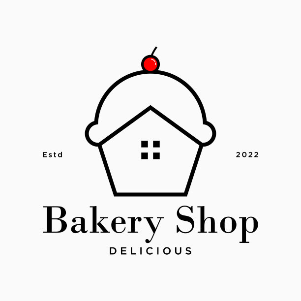 采购产品糕饼店标志，标签，品牌，食品，蛋糕设计向量图片下载