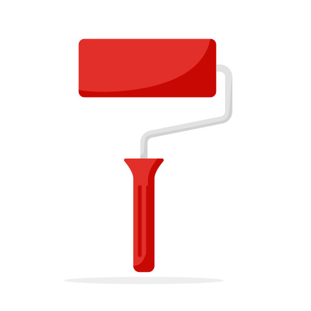 漆辊隔离在白色背景上图片下载