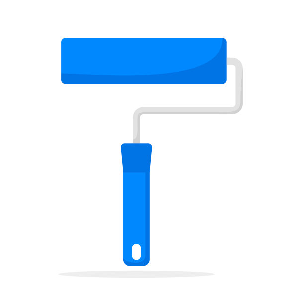 漆辊隔离在白色背景上图片下载