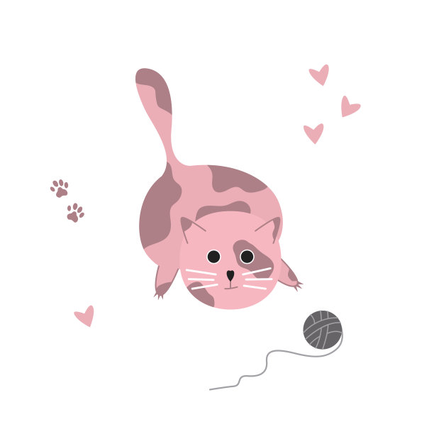 手绘的猫。图片下载