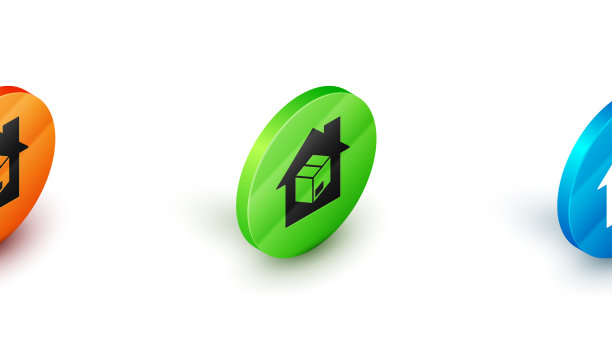 等距送货上门服务图标孤立上图片下载