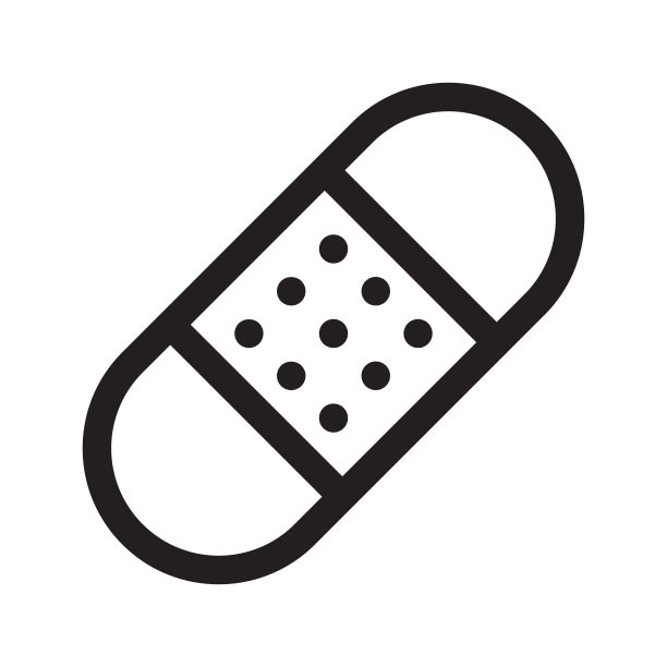 创可贴图标，绷带矢量图图片下载